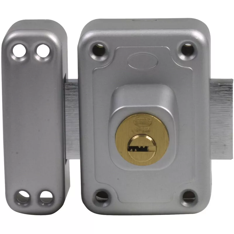 Cerradura sobreponer Acero Esmaltado plata Amig modelo 81 barato