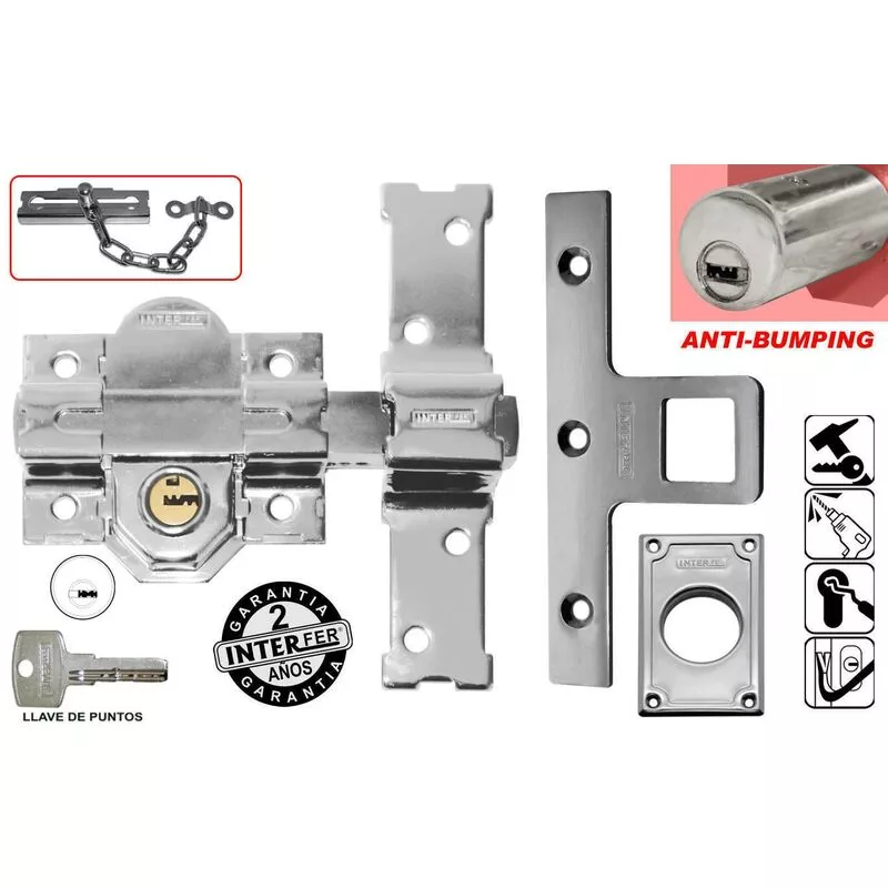 Cerrojo sobr. 50MM llave/llave interfer ac crom 31-B-SA crom barato