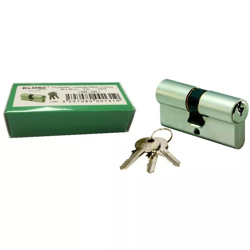 Cilindro Klose Besser Muelles de acero inoxidable. Latón Niquelado con leva 30x10mm barato
