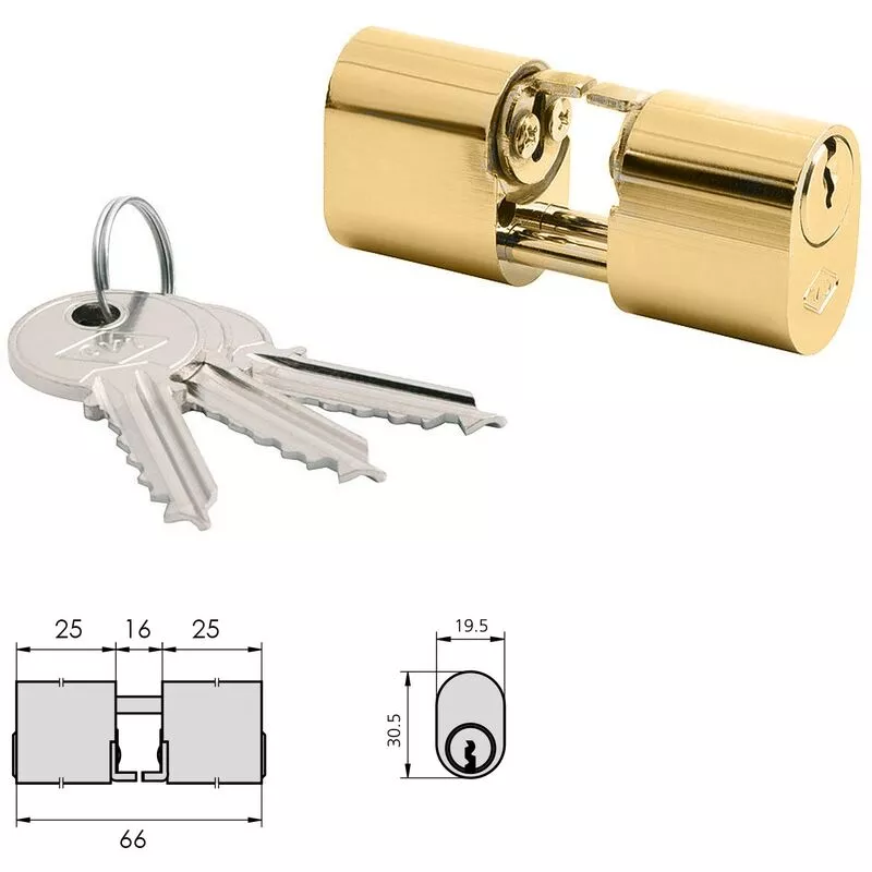 Cilindro cvl 5968 / 25x25 / laton pulido ovalado levas y vastagos cilindro doble barato