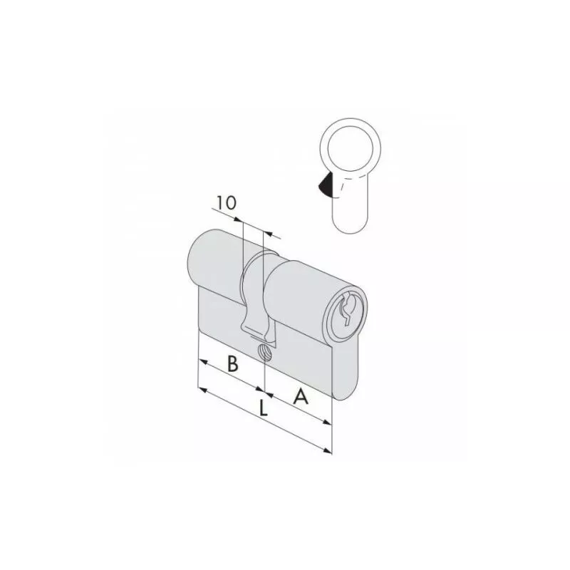 Cisa - cilindro C3000 35X35 niquel barato