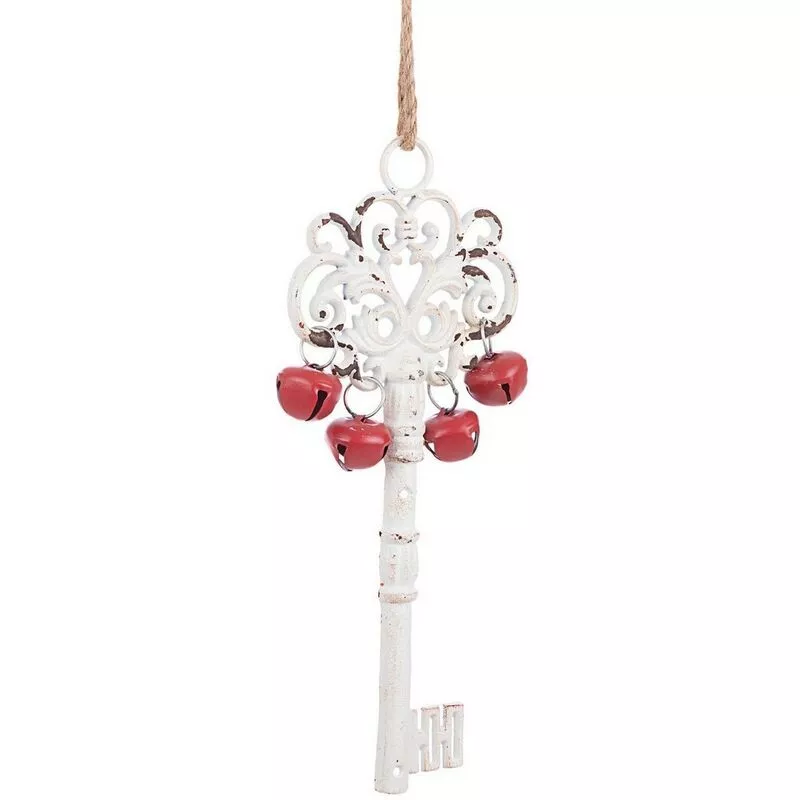 Colgante llave de metal blanco barato