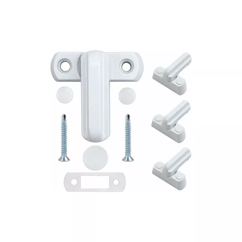 Cqyclq 4 Cerradura de ventana Aleación de zinc 4 piezas Cerradura de puerta blanca Seguridad para el hogar para varias puertas Ventanas Seguridad barato