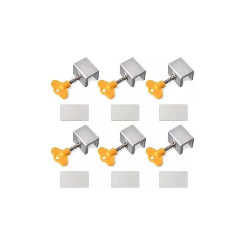 Cruel Tapones para ventanas corredizas Aleación de aluminio con llave para oficina en casa (4) barato