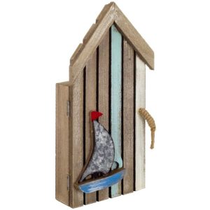 Cuelgallaves Adorno Pared Caja Con Llavero Cuelgallaves Azul 7x16x32cm 26177 - Azul - Signes Grimalt barato