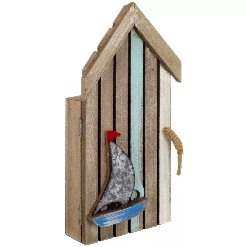 Cuelgallaves Adorno Pared Caja Con Llavero Cuelgallaves Azul 7x16x32cm 26177 - Azul - Signes Grimalt barato