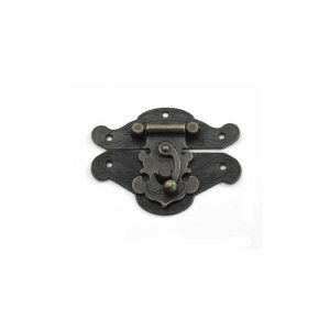 Dopa Vintage Style Antique Embossed Hasp Latch Pestillos con tornillos para gabinete decorativo
