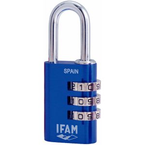 E3/87658 candado col COMBI30. azul. 30mm. arco Ø5mm. con combinación. Ifam barato