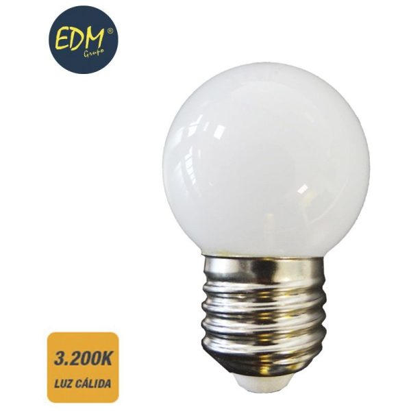 EDM - Bombilla led esferica mate E27 1