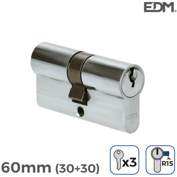 EDM - E3/85171 bombin niquel 60MM (30+30MM) leva larga R15 con 3 llaves de serreta incluidas barato