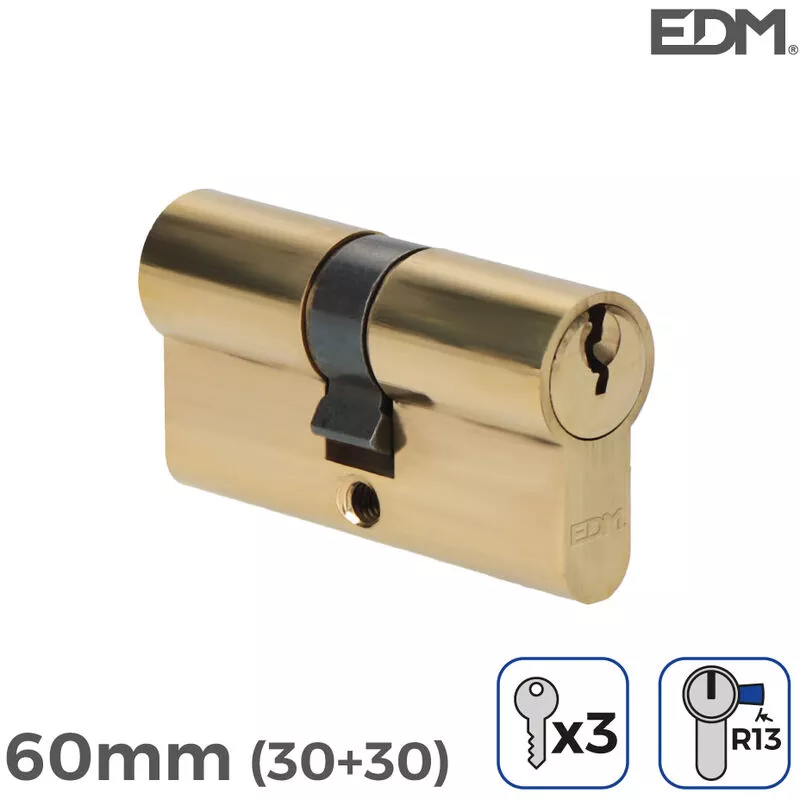 EDM - E3/85183 bombin laton 60MM (30+30MM) leva corta R13 con 3 llaves incluidas barato
