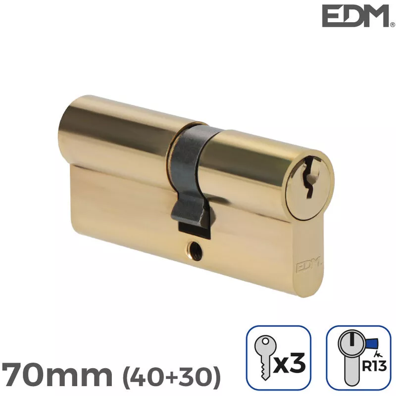 EDM - E3/85184 bombin laton 70MM (40+30MM) leva corta R13 con 3 llaves incluidas barato