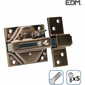 EDM - E3/85187 cerrojo con perno de acero incluye 5 llaves barato