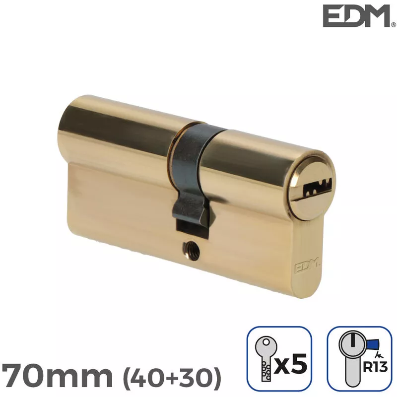 EDM - E3/85188 bombin laton 70MM (40+30MM) leva corta R13 con 5 llaves seguridad incluidas barato