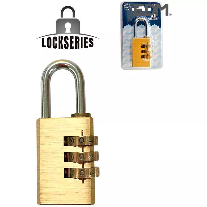 EDM - E3/85247 candado laton combinacion 28 mm blister barato