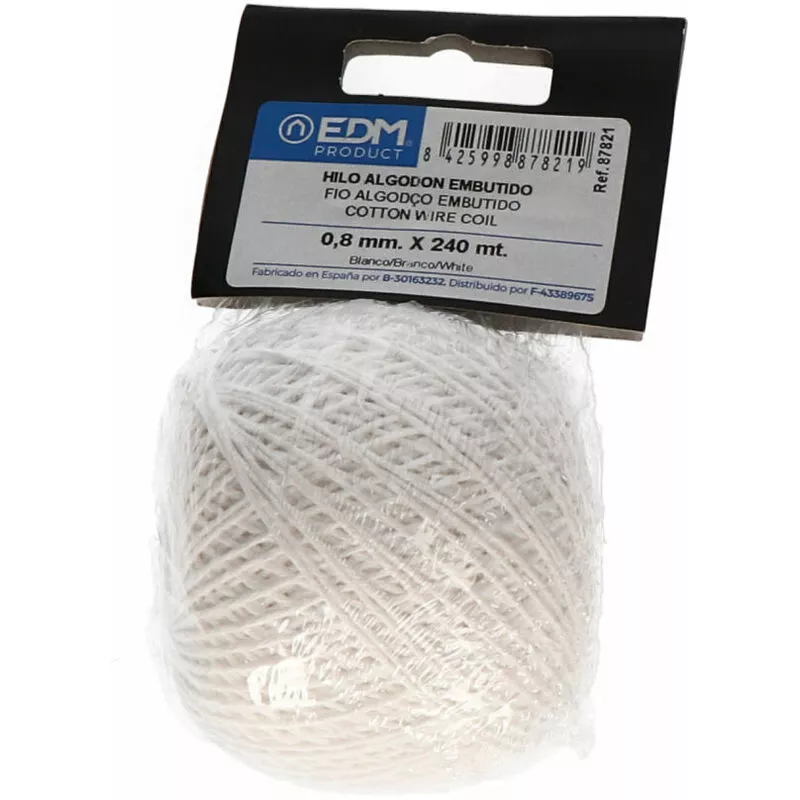 EDM - E3/87821 hilo algodon embutido 100GM/240MTS blanco barato
