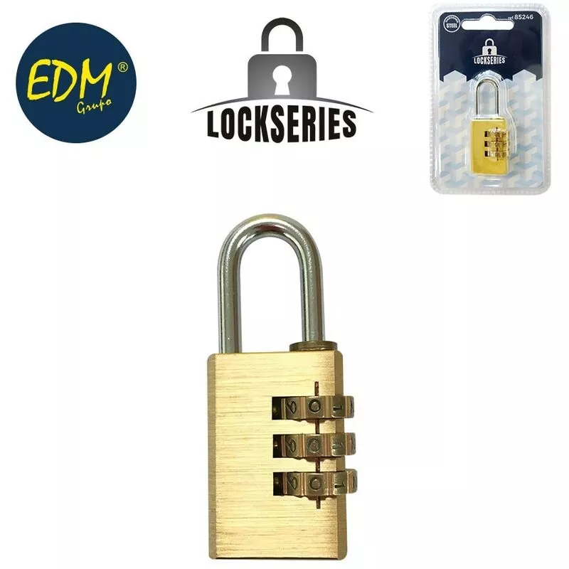 EDM - candado laton combinacion 21MM blister barato