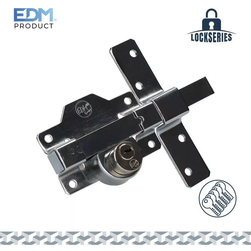 EDM - cerrojo seguridad náquel incluye 5 llaves barato