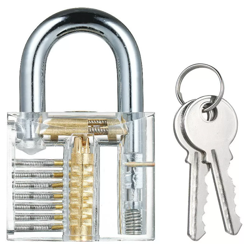 Entrenamiento Candado transparente Candados visibles Herramienta de selección de cerradura Práctica Herramientas de cerrajería Juego de selección de barato