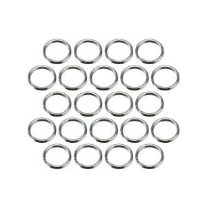 Establecer 30 anillos divididos espiral espiral de 30 mm llavero en acero circular redondo barato