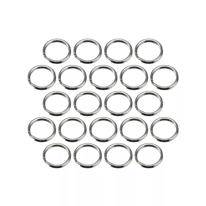 Establecer 30 anillos divididos espiral espiral de 30 mm llavero en acero circular redondo barato