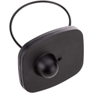 Etiqueta antihurto compatible eas rf 8.2MHz 47 x 41 mm negra antirrobo cable acero 25 unidades - Primematik barato