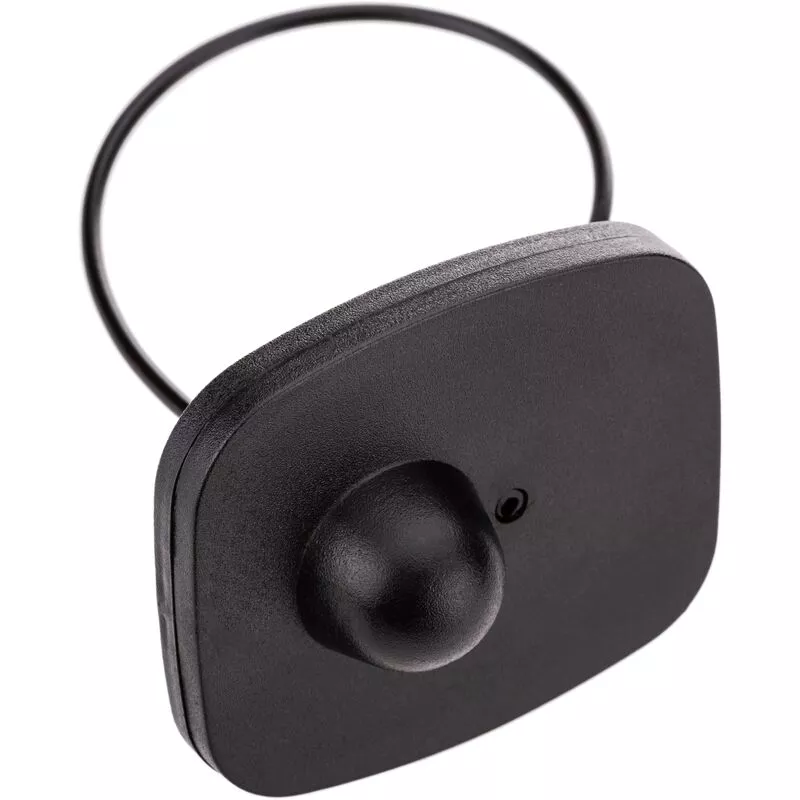 Etiqueta antihurto compatible eas rf 8.2MHz 47 x 41 mm negra antirrobo cable acero 25 unidades - Primematik barato