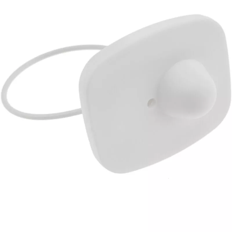 Etiqueta antihurto compatible eas rf 8.2MHz 48x42mm blanca antirrobo cable acero 25 unidades - Primematik barato