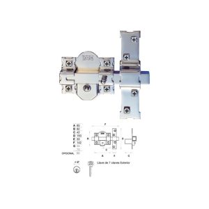 Fac - Cerrojo 01193 201-R/80 ufg 50mm Pintado barato