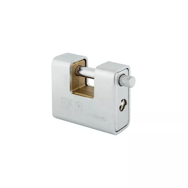 Fac - candado 80 mm. laton rectang. blind. caja - fac barato