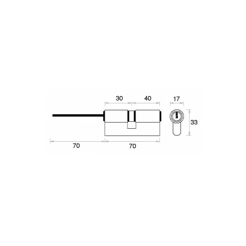 Fac - cilindro 70 mm. p laton 40X30 15 p/pomo caja - fac barato