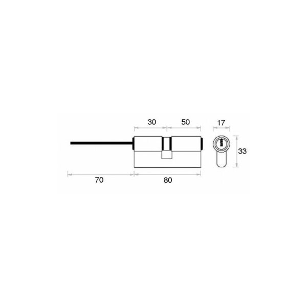 Fac - cilindro 80 mm. p laton 50X30 15 p/pomo caja - fac barato