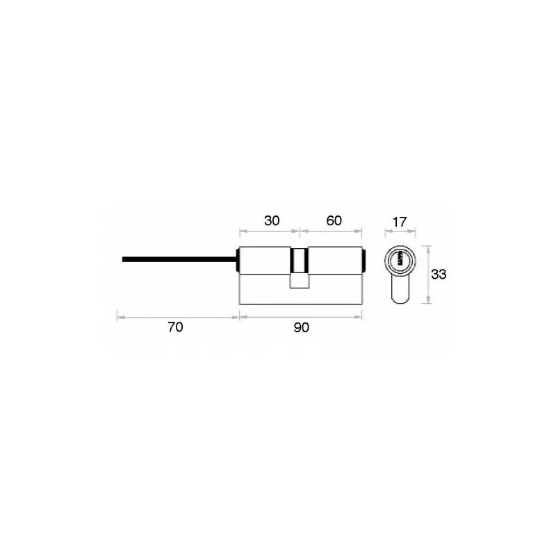 Fac - cilindro 90 mm. p laton 60X30 15 p/pomo caja - fac barato