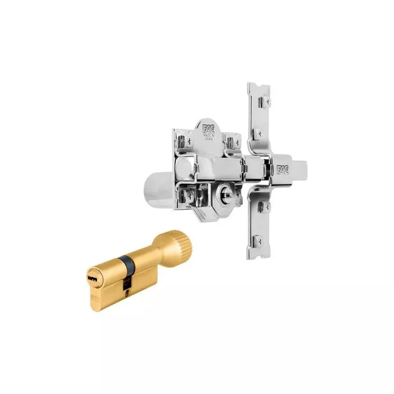 Fac - conj. seguridad clonico c/pomo 40X30 / lp niquel - fac barato