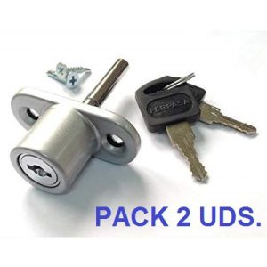 Ferpasa - cerradura ventana corredera plata pack 2 llaves iguales barato
