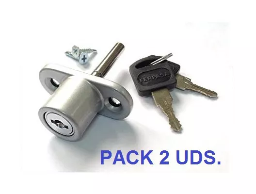 Ferpasa - cerradura ventana corredera plata pack 2 llaves iguales barato