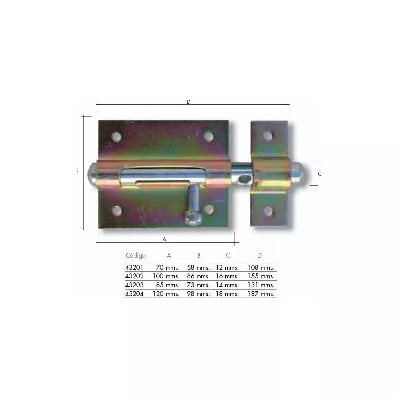 Flores Cortã ‰ S - Flores Cortés - Cerrojo 120 mm barato