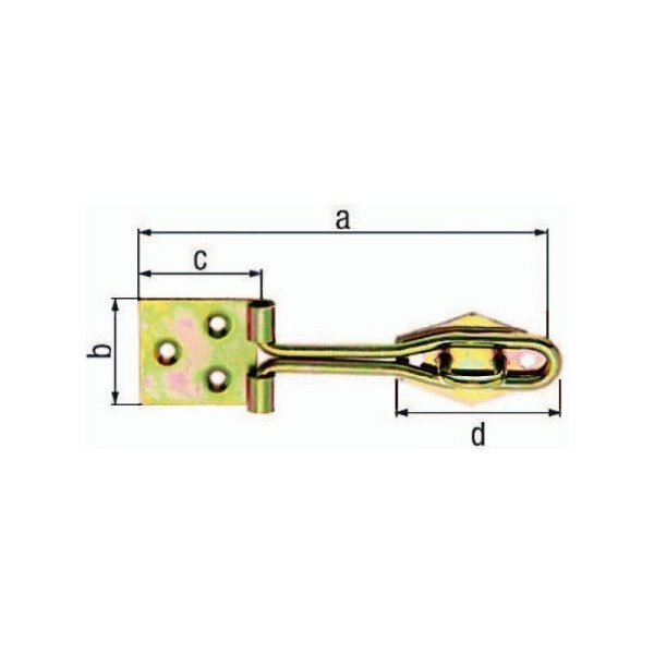 GAH - Superposiciones L.80mm An.26mm sta galvanizado amarillo galvanizado (Por 10) barato