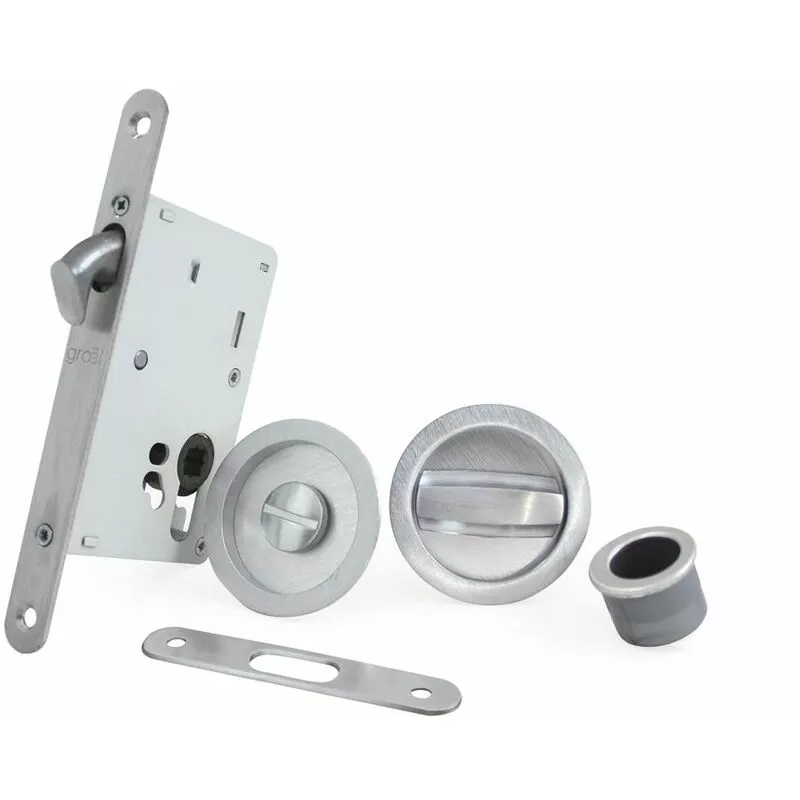 Groel - Noe-Kit Cerradura + muletilla + dedal Red. R/1200 Kit-35-Cs Cromo Mate - Cromo Mate barato