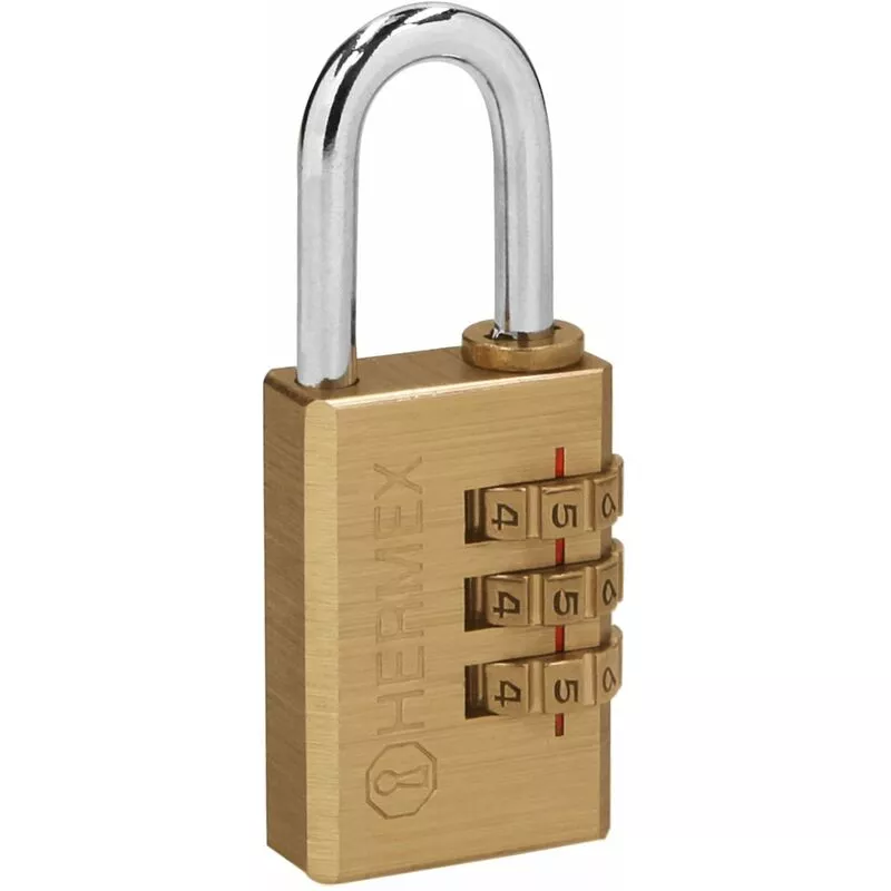 Hermex - Candado latón de combinación - 28 mm barato