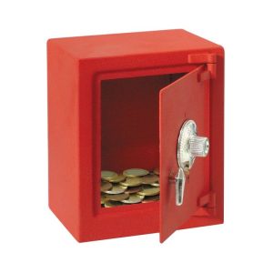Hucha caja fuerte rojo barato