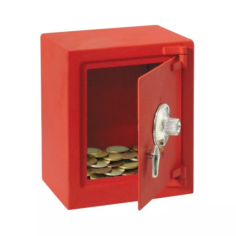 Hucha caja fuerte rojo barato
