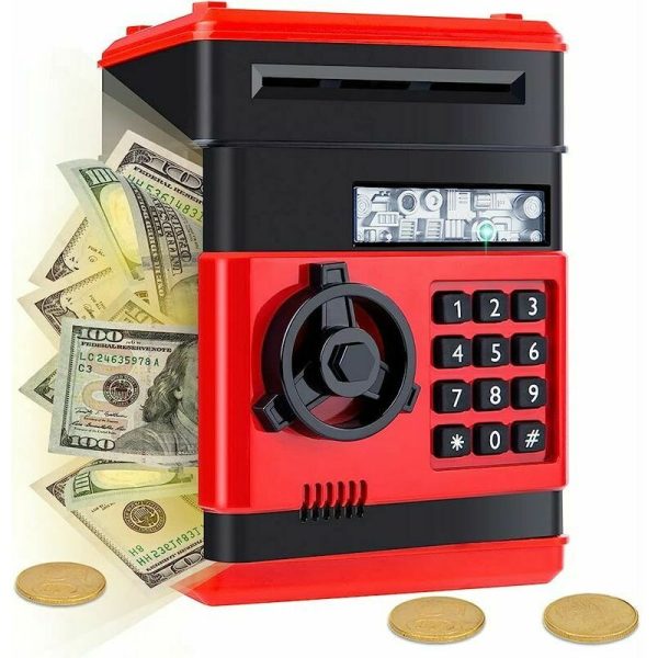 Hucha electrónica para niños de 3 a 12 años con contraseña Mini cajero automático Caja de ahorro de dinero para monedas de cumpleaños para niños y barato