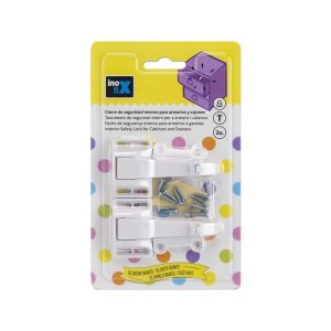 Inofix - Cierre seguridad interno armario y caj�n Blanco 2 unidades 5107 barato