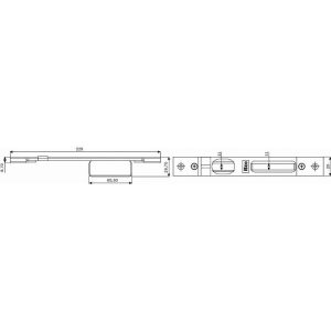 Iseo Cavers - Cerradero central regulable 29x229 mm iseo para cerradura Performa - 038630 barato