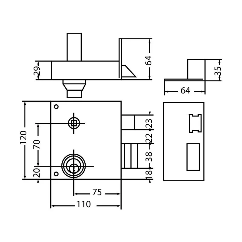 JPM - Cerradura monopunto de superficie sas - vertical con seguidor - 5 pistones - 3 llaves - Izquierda - 900400-032A barato