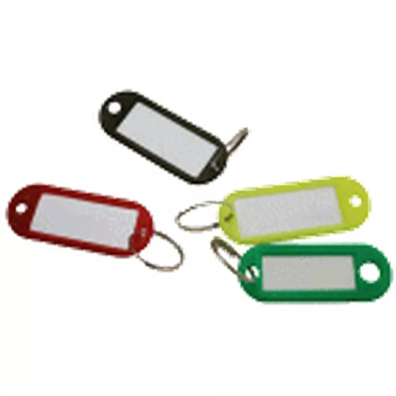 Juguetes-de-madera - Llavero Porta-Etiquetas (4 Colores) 8 Pzas. barato