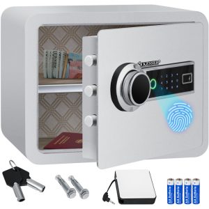 KESSER® Electr. Caja fuerte con huella dactilar Incluye Caja de la batería Caja fuerte electrónica 3 cerraduras de doble perno Caja fuerte de pared barato