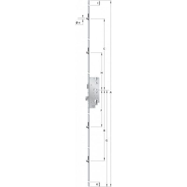 KFV - Cierre múltiple para puerta Nr.8772F Galvanizado barato