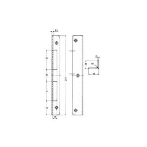 KFV - Placa cerradura cierreNr.15 250 ktg Galva barato
